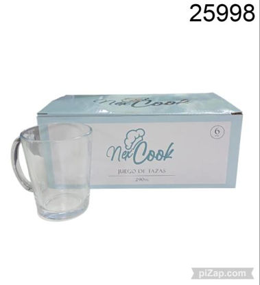 Imagen de SET X6 TAZAS TRANSPARENTES VIDRIO 3.26